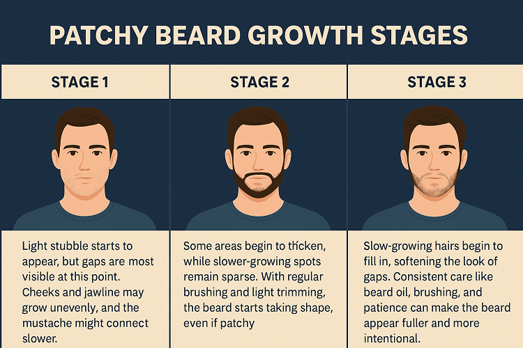Patchy Beard Growth Stages