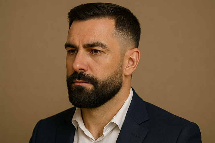 The Sculpted Short Italian Beard