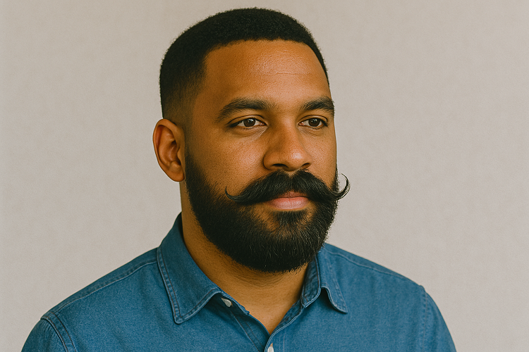 black men beard and mustache style